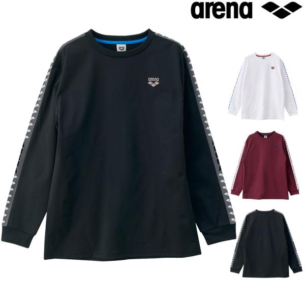 アリーナ ARENA 長袖Tシャツ メンズ ユニセックス チームライン 布帛ライクニット 2026年秋冬モデル AS6FLT01UB