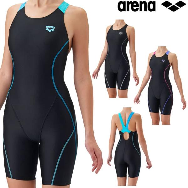 アリーナ ARENA フィットネス水着 レディース フィットネスワンピーススパッツ オープンバック ミドル ぴったりパッド AQUA EXA ダブルエステルWR AS6FWF03L
