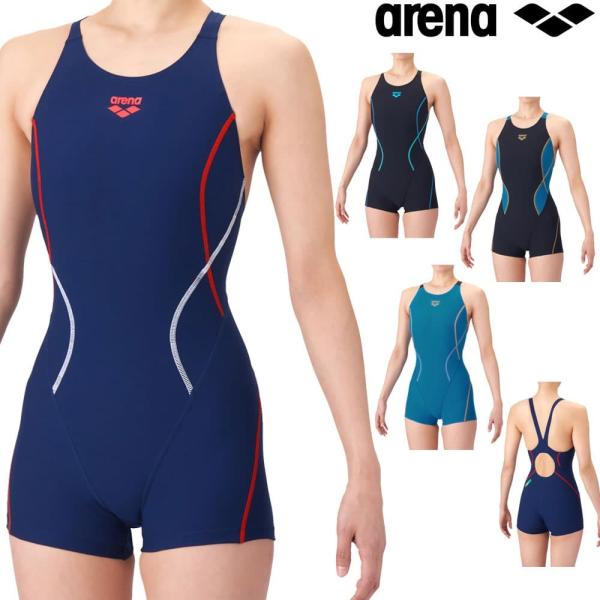 アリーナ ARENA 競泳水着 練習用水着 レディース タフスーツ タフスキンE トレーニングワンピーススパッツ オープンバック ミドルレッグ オールインワン 競泳練習水着 2026年春夏モデル AS6SWM03L