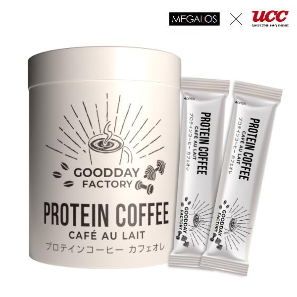 メガロス×UCC GOODDAY FACTORY プロテインコーヒーカフェオレ スティック インスタントコーヒー 9g×25包 タンパク質 GDF11419