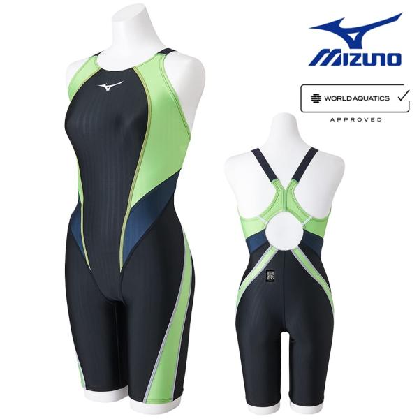 ミズノ MIZUNO 競泳水着 レディース WA承認モデル STREAM ACE ハーフスーツ マスターズバック ストリームフィットA 2024年春夏モデル N2MGB240 fina マーク あり