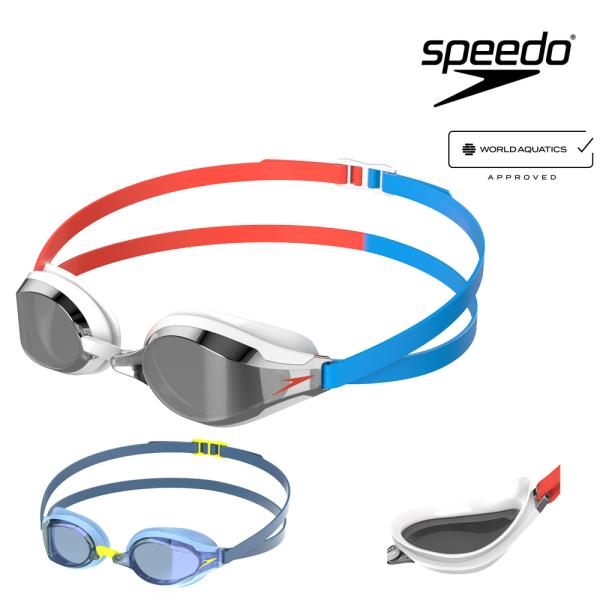 スイミング レーシング ゴーグル 水泳 スピード SPEEDO ファストスキンスピードソケット2ミラー WA承認モデル 競泳 ミラーゴーグル クッション付き SE01907