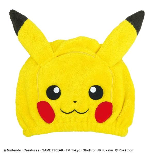 タオルキャップ ヘアーキャップ ポケットモンスター ピカチュウ サンタン マイクロファイバー 吸水タオル 水泳小物 スイミング プール タオル SNT-PM-0010