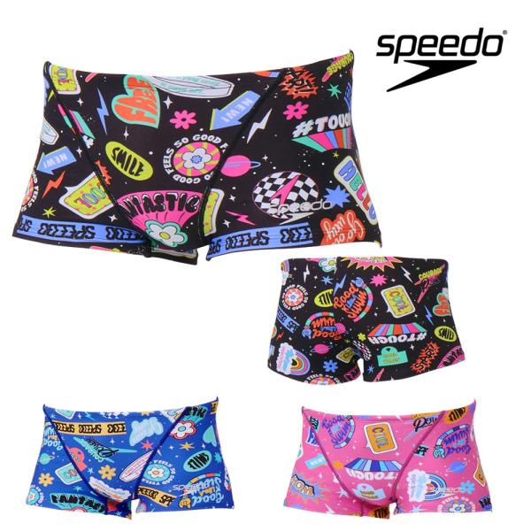 M*i様 SPEEDO スポーツ用水着 ブラック/マルチカラー speedo（スピード） 競泳水着 練習用水着 メンズ カラフルアイコンズ