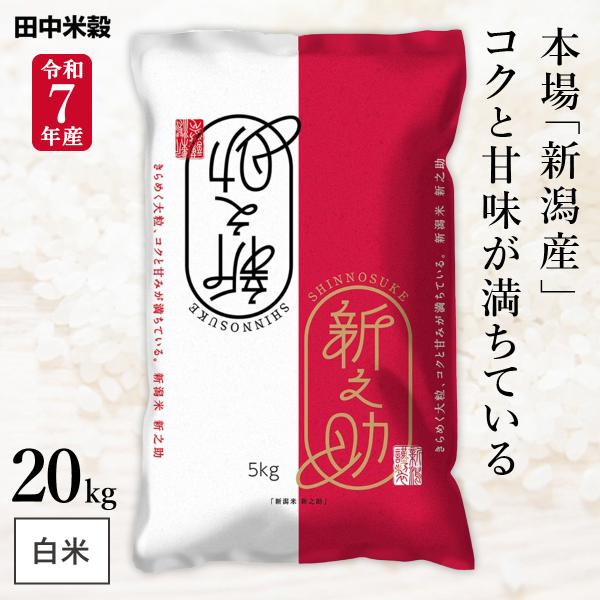 令和7年産 五ツ星お米マイスター厳選 1等米 新潟県産 新之助 20kg(5kg