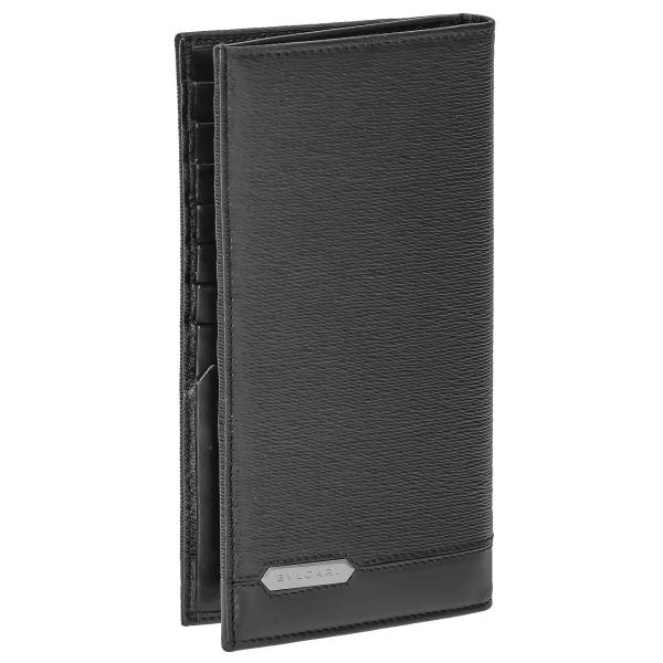 BVLGARI (ブルガリ) ブラックレザー 長財布 ブルガリ 長財布 メンズ ブランド BVLGARI 282852 BLK ブラック