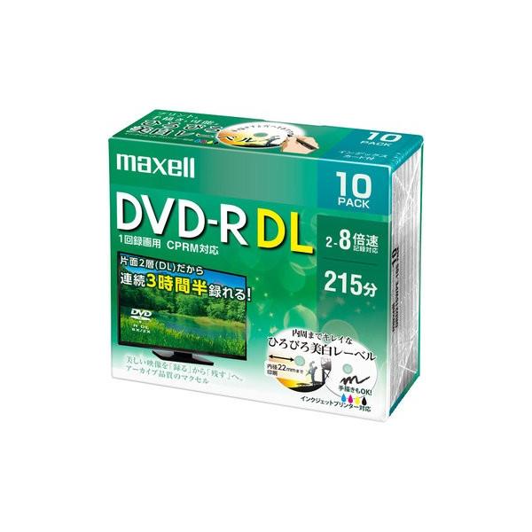 maxell ^pDVD-R DL 2-8X 10 5mmvP[X zCg DRD215WPE.10S