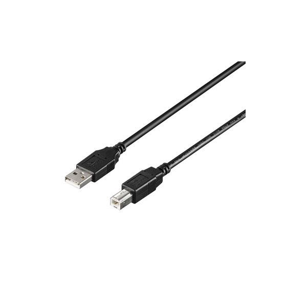 BUFFALO USB2.0 A-B �J�[�{���f�q�����P�[�u�� 3m �u���b�N BU2ABC30BK