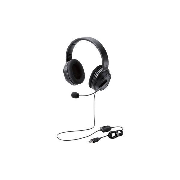 �G���R�� �I�[�o�[�w�b�h�^�C�v�w�b�h�Z�b�g/����/USB/40mm�h���C�o HS-HP30UBK