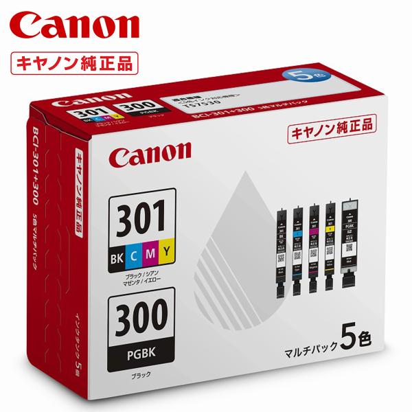 他サイト： CANON キヤノン 純正インクタンク BCI-301+300/5MP （5色マルチパック） BCI3013005MPの商品画像