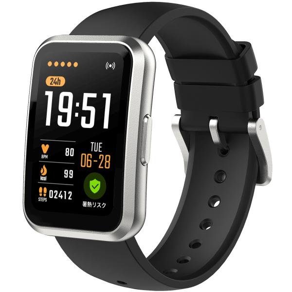 aiwa スマートバンド band (1.64インチ AMOLED（有機EL）液晶 / 心拍