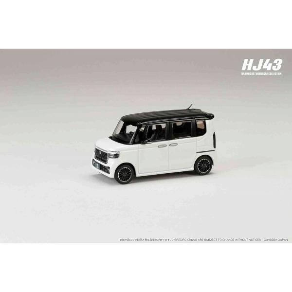 HJ43 1/43 ホンダ N-BOX CUSTOM プラチナホワイトパール/ブラック