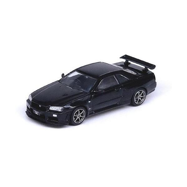 INNO 64 R34 2台 （BLACKTUNERS専用） Nissan Skyline GT-R (R34) V-Spec II Black Inno64 1:64