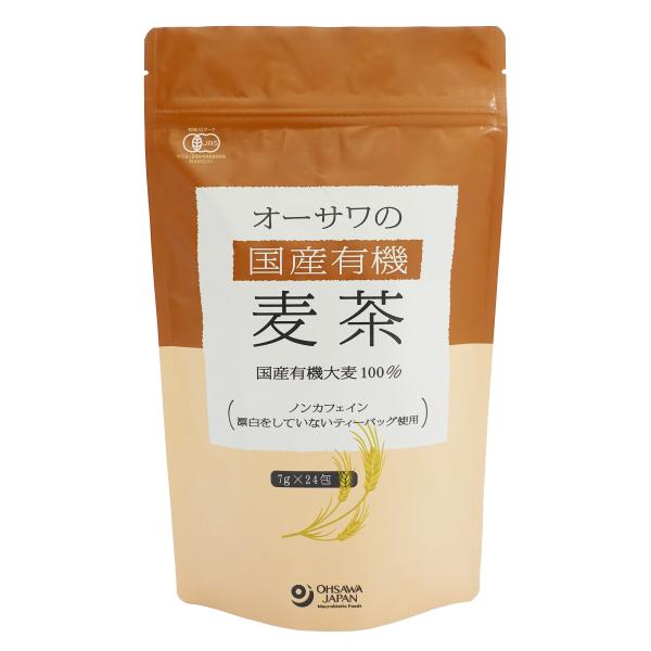 オーサワの有機麦茶(国産) 168g(7g×24包)