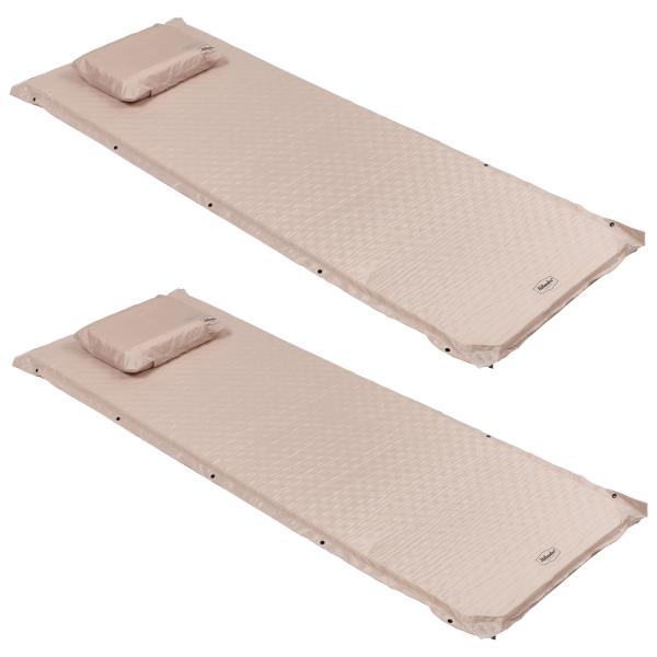 アウトドアマット ハイランダー お得なセット クライマックスインフレーターマット 2個セット 1年保証 8cm シングル ベージュ