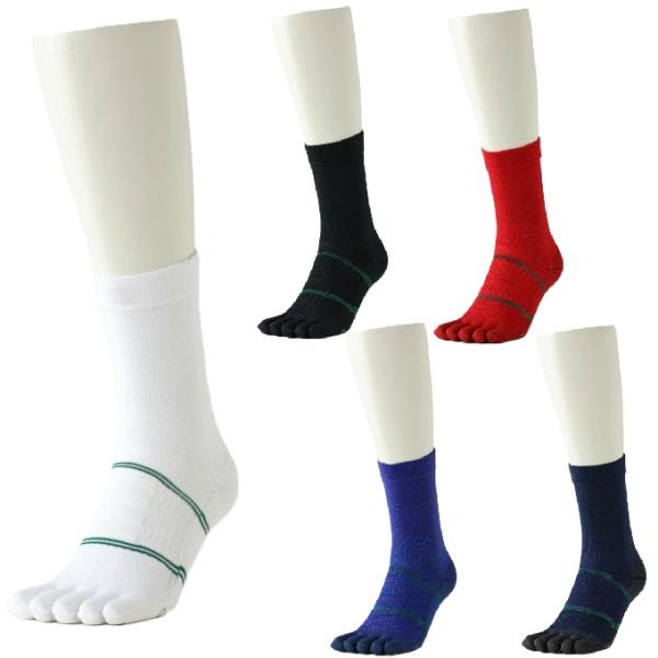 【メール便送料無料】タビオ TABIO 野球 ソックス メンズ BASEBALL 五本指クルーソックス 25〜27cm 072140066 bb