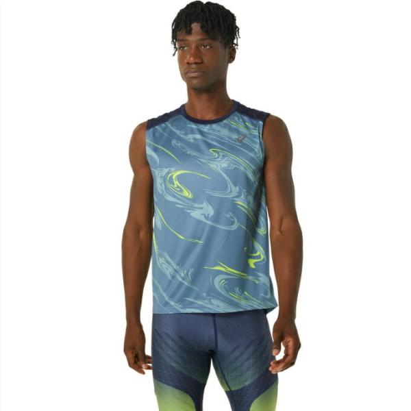 アシックス ランニングウェア Tシャツ ノースリーブ メンズ ランニング