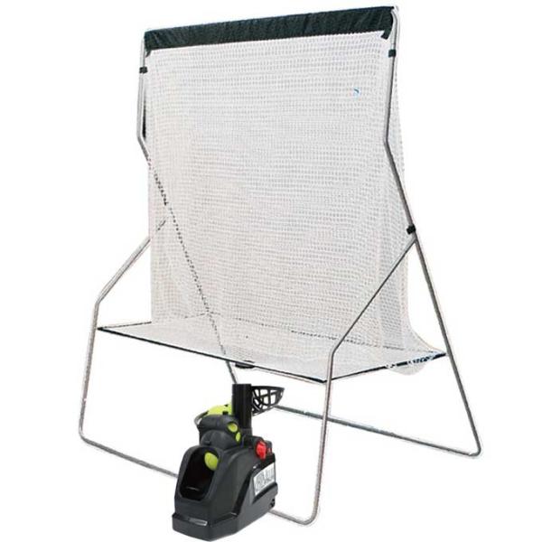 野球テニス トスマシン 練習ネット付オートリターン 硬式・ソフトテニス兼用】トスマシン＋オートリターンネット