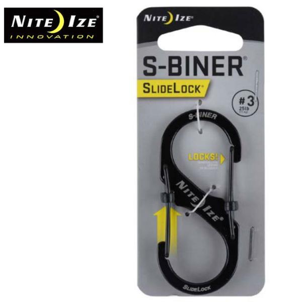 他サイト： ナイトアイズ カラビナ S-BINER SLIDELOCK #3 エスビナースライドロック #3 NI03707 NITEIZEの商品画像