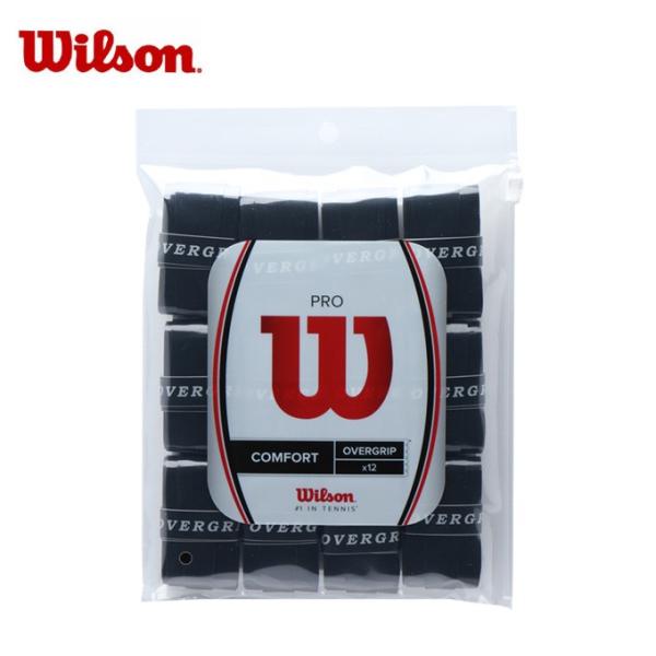 ウィルソン テニス グリップテープ ウェットタイプ 12本入り プロオーバーグリップ PRO OVERGRIP 12Pk WRZ4022 BK  Wilson 通販