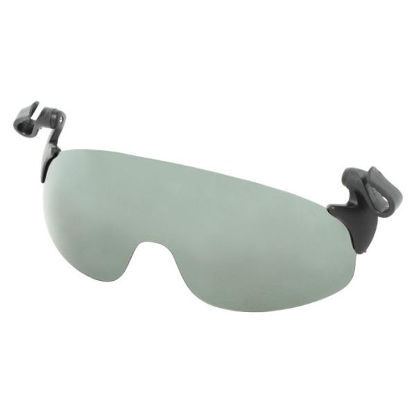 お持ちの帽子のつばにワンタッチ装着■カラー：GRSMOKE■バイザーグラスサイズ：幅138mm×高さ49mm■可視光線透過率：15%■紫外線透過率：1.0%以下■素材：レンズの種類/プラスチック(コート)レンズのわく、テンプル/プラスチック...