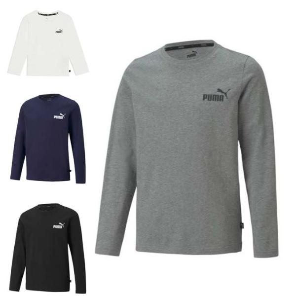 PUMA（プーマ） Tシャツ 長袖 ジュニア ESS NO.1 ロゴ 長袖 Tシャツ