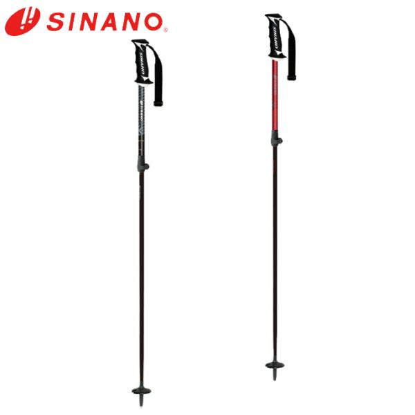 伸縮カーボンのスタンダード■カラー：BK(ブラック)、RD(レッド)■サイズ：100-123■素材：アルミ合金直径16+カーボン直径14■重量：約236g/本■生産国：中国■特徴：レバーロック検索ワード：スキーポール  2024モデル 2024