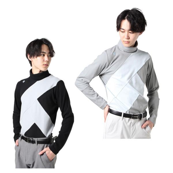DESCENTE GOLF デサントゴルフ ゴルフウェア 長袖シャツ メンズ 起毛