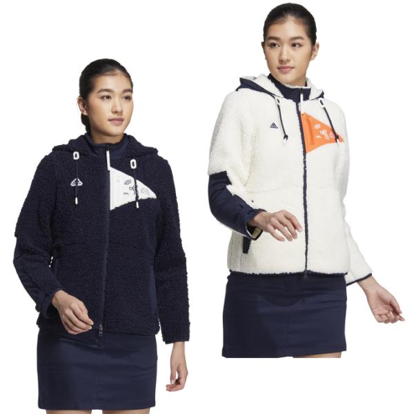 adidas（アディダス） ゴルフウェア ブルゾン レディース ボアフリース