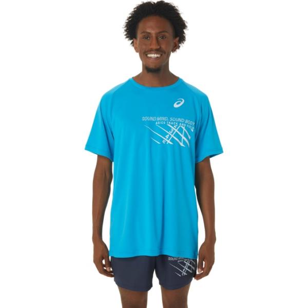 専用です。アシックス  日本製  半袖シャツ ASICS アシックス 陸上 ウェア 半袖Tシャツ メンズ プリント半袖