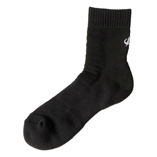 スポーツを快適にする高機能ソックス■カラー：BK( ブラック )■サイズ：22-24cm、25-27cm、27-29cm■素材：ポリエステル78.8%、綿17.2%、ナイロン3.1%、ポリウレタン0.9%■資材材質：外装/PP、台紙/紙■総...