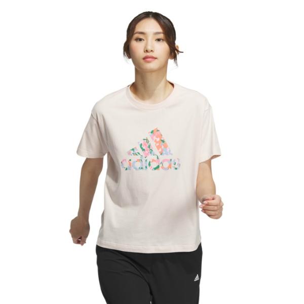 adidas（アディダス） Tシャツ 半袖 レディース BOS フラワー
