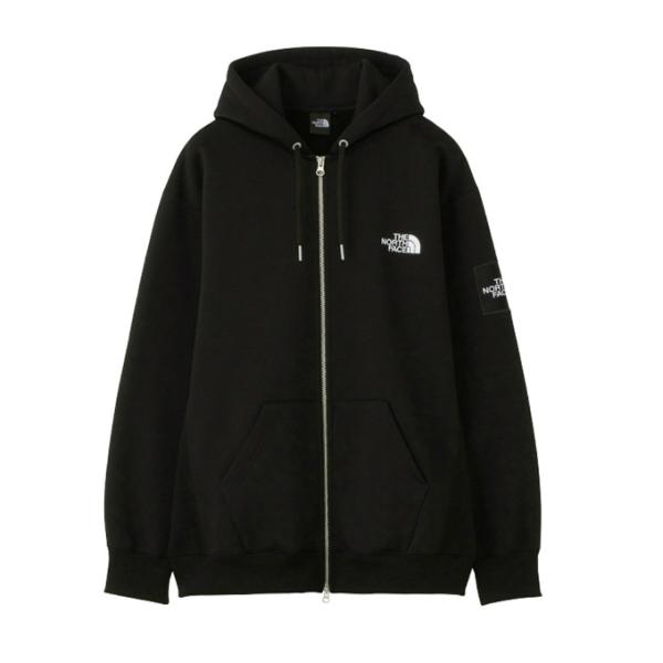 THE NORTH FACE ブラックパーカースウェットスクエアロゴフルジップ THE NORTH FACE（ザ ノースフェイス） スウェットパーカー メンズ