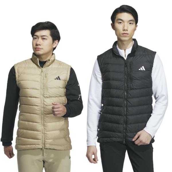 【50％OFF半額以下・セール・SALE】秋 冬 モデル adidas アディダス ゴルフウェア DJK57 リップストップ 保温 撥水 フルジップ ダウンベスト [防風] （メンズ） himaraya_0000001134981