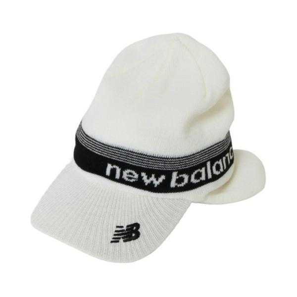 New Balance ゴルフウェアセット M 黒/白 New Balance ニューバランス ゴルフ ニット帽 メンズ 2WAYブリム