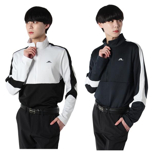 ジェイリンドバーグ J.LINDEBERG ゴルフウェア ブルゾン メンズ カラーブロックハーフジップブルゾン 071-39010 J.LINDEBERG（ジェイリンドバーグ） ゴルフウェア ブルゾン メンズ