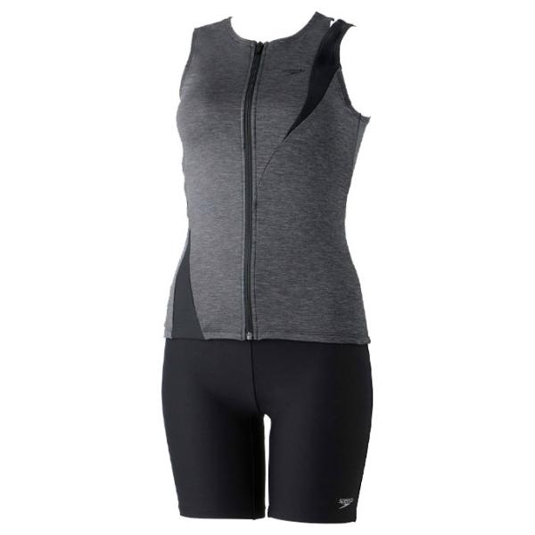 スピード フィットネス水着 レディース オールインワン Zip セパレーツ ディアゴナ Diagona Zip Pro Separates SFW32410-KX Speedo speedo（スピード） フィットネス水着 レディース オールインワン Zip