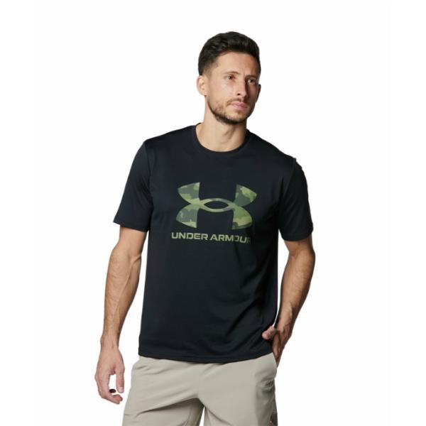 アンダーアーマー Tシャツ 半袖 メンズ UAテック カモ ビッグロゴ ショートスリーブTシャツ 1384797-001 UNDER ARMOUR