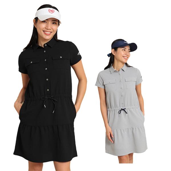 あすまろ　ゴルフウェア 　赤黒　ワンピース　パジャマ　サイズＬ3点セット Callaway キャロウェイ ゴルフウェア ワンピース レディース
