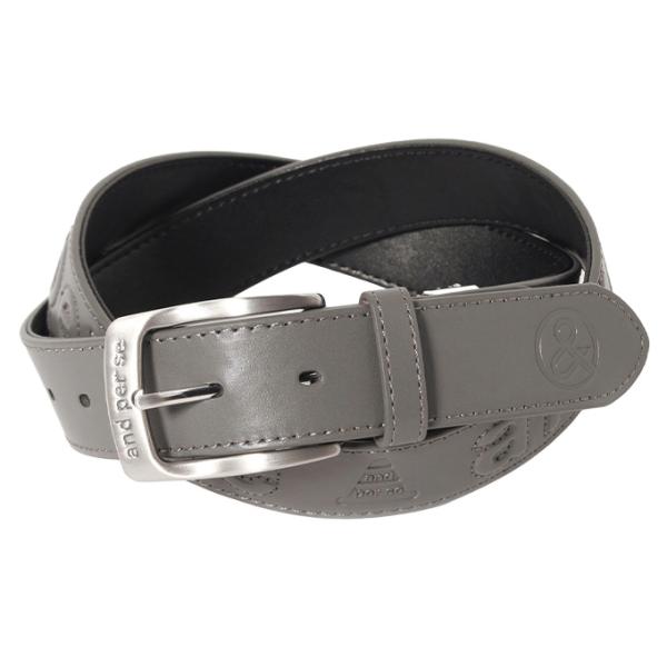 アンパスィ and per se ゴルフ ベルト メンズ ロゴエンボスベルト AMS7404 himaraya_0000001176480