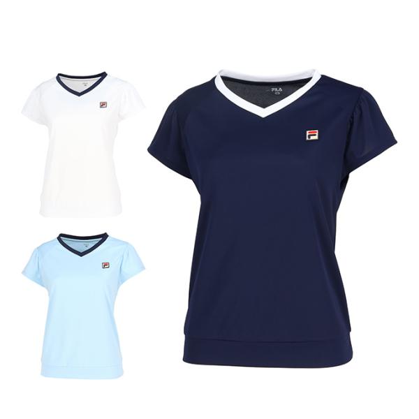 【新品・未使用品】FILA レディーステニスウェア半袖Tシャツ 3枚セット M FILA（フィラ） テニスウェア Tシャツ 半袖 レディース ゲームシャツ