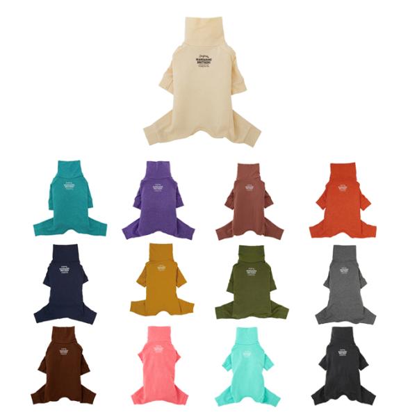 愛犬を守る魔法のインナーウェアー抜け毛防止や皮膚トラブルや術後の傷口保護にも活用出来ます。■カラー：GRAYORANGECHOCOLATEPINK BEIGENAVYMUSTARDKHAKITURQUOISEIVORYPURPLEMINTB...