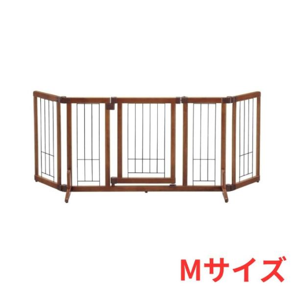 ドア付き、幅調節可能な犬用ゲート■サイズ：本体/105×51×60.5Hcm折りたたみ時/105×23.5×60.5Hcm幅最小時/105×51×60.5cm幅最大時/148×40×60.5cm調節可能幅/105〜148cm(※片側6段階1...