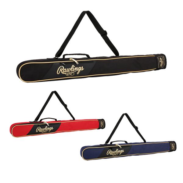 合皮使用で高級感あるバットケース■カラー：BK、ネイビー、レッド■サイズ：L92×W9×H11cm■素材：合成繊維、合成皮革■原産国：中国■特長：ゴールドファスナー引手ゴールドプリント小物収納ファスナーポケット検索ワード：バット入れ バット袋