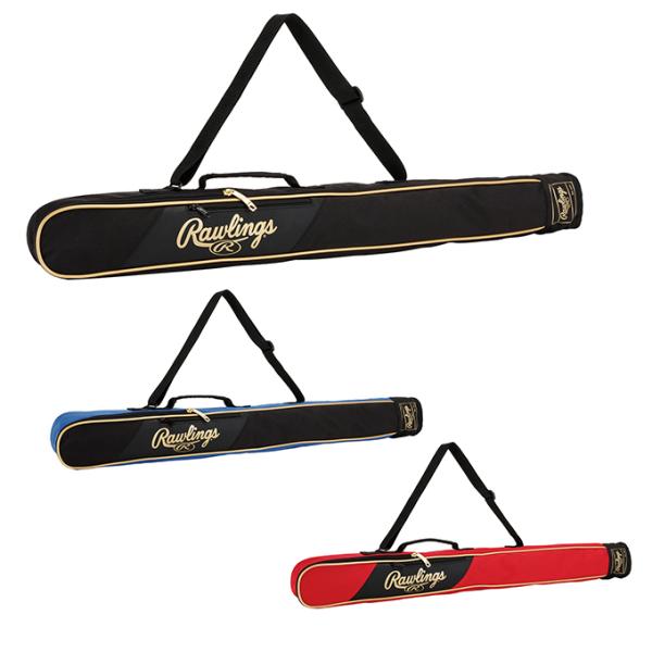 合皮使用で高級感あるバットケース■カラー：BK、ブルー、レッド■サイズ：L83×W9×H11cm■素材：合成繊維、合成皮革■原産国：中国■特長：ゴールドファスナー引手ゴールドプリント小物収納ファスナーポケット検索ワード：バット入れ バット袋