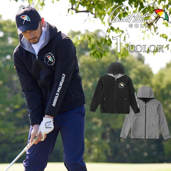 美品！Arnold Palmer Golf ブラックジャケット フード付き himaraya_0000001202069