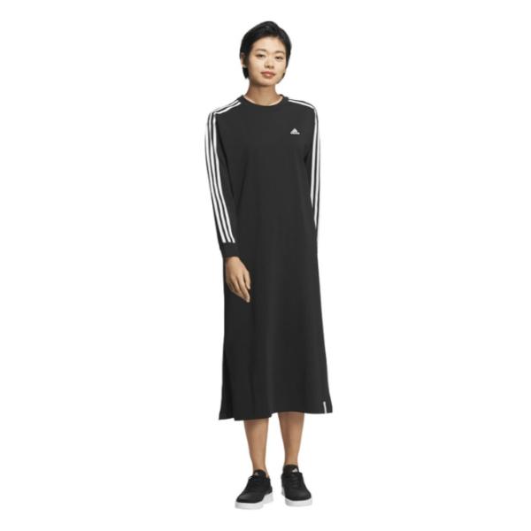 美品 アディダス 長袖ワンピース ロングスリーブドレス フレア 希少OTサイズ adidas（アディダス） ワンピース 長袖 レディース ESS+ 3ST 長袖T