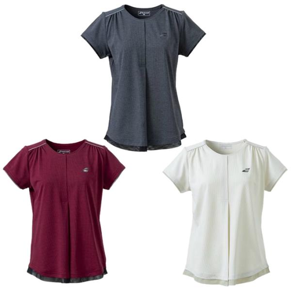 バボラ Babolat テニスウェア バドミントンウェア ゲームシャツ レディース VS SHORT SLEEVE SHIRT BWG4370 Babolat（バボラ） テニスウェア バドミントンウェア ゲームシャツ