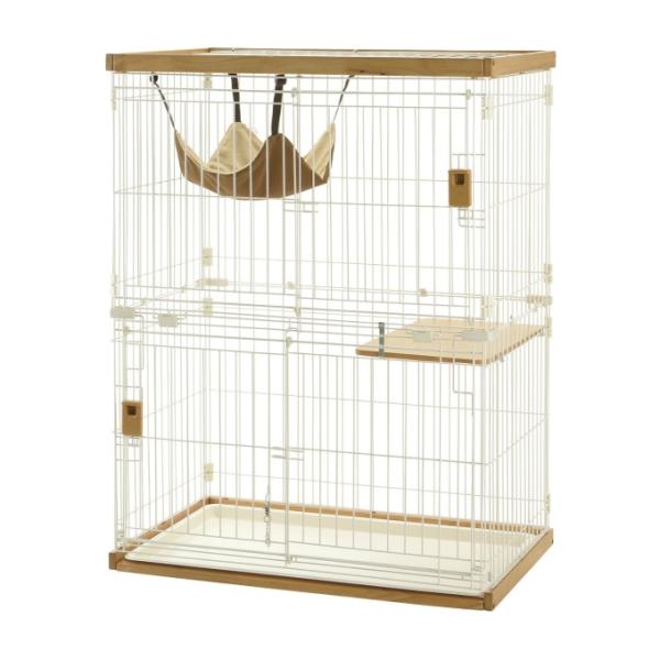 フルオープンでお掃除らくらく■カラー：ライトブラウン■サイズ：組立サイズ/90×57×117.5Hcm※製品によって仕上りサイズに多少の誤差がありますのでご了承下さい。■適応体重：8kg以下■素材：天然木、スチール、ポリプロピレン、ABS樹...