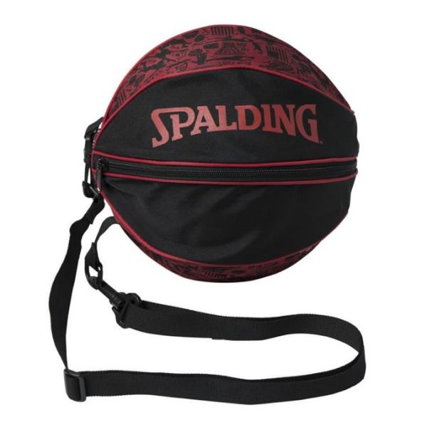 壁の落書き（グラフィティ）をデザインに落とし込んだボールバッグ7号球を1球収納可能なボールバッグバックル付で他のバッグに接続可能■カラー：BK/RD(グラフィティレッド)■サイズ：直径約27cm■素材：ポリエステル検索ワード：ボール入れ ボ...